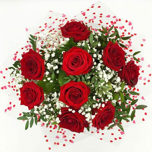 [9 Red Roses] Gorgeous Rose Bouquet